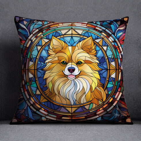 Pomeranian Suncatcher Design Cushion